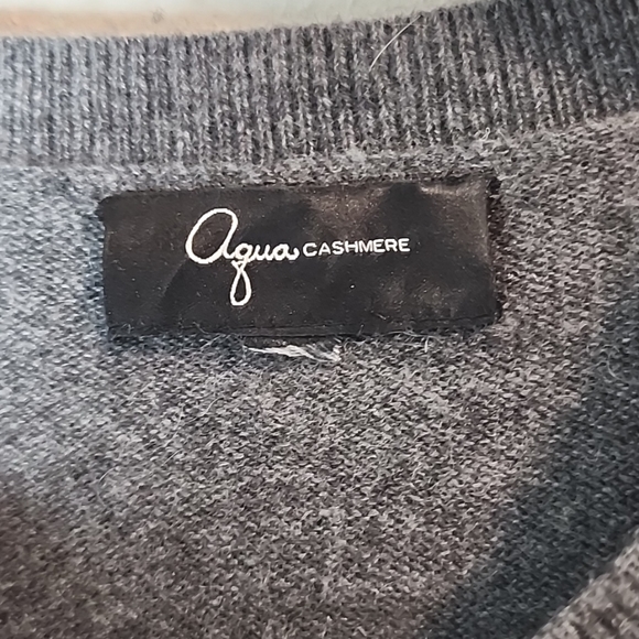 Aqua Cashmere short sleeve sweater with ruffle, sz XS - Picture 5 of 8